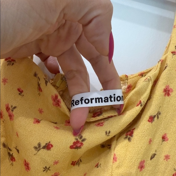 Reformation Yellow Floral Dress - Picture 9 of 12